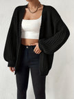 Women's Chunky Knit Cardigan, Open Front Oversized Cardigan Sweater