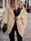 Women's Open Front Cardigan Sweater, Ribbed Knit Long Sleeve