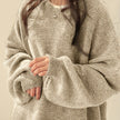 Women's Drop Shoulder Pullover Sweater, Relaxed Crew Neck Knit