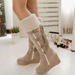 Wedge boots for women in Beige