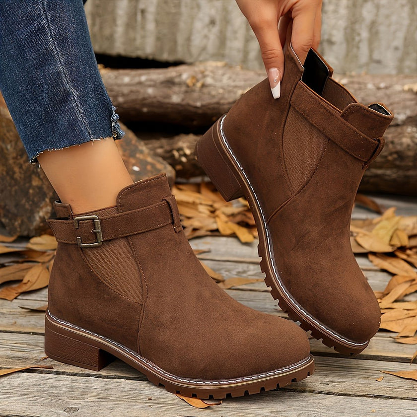 Block Heel Chelsea Boots for Women 9