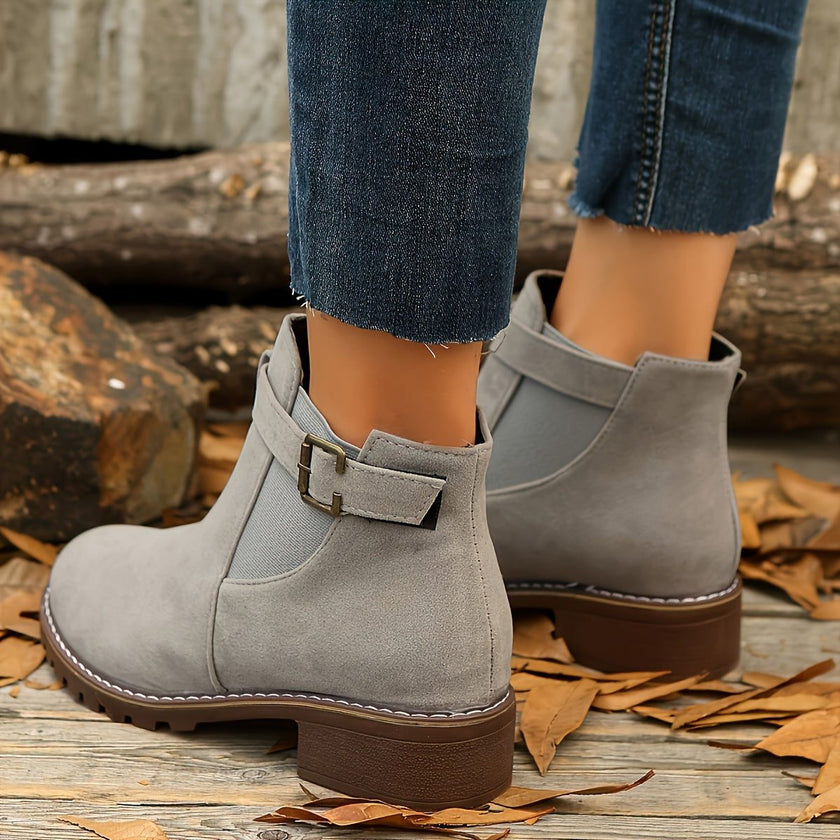 Block Heel Chelsea Boots for Women 12