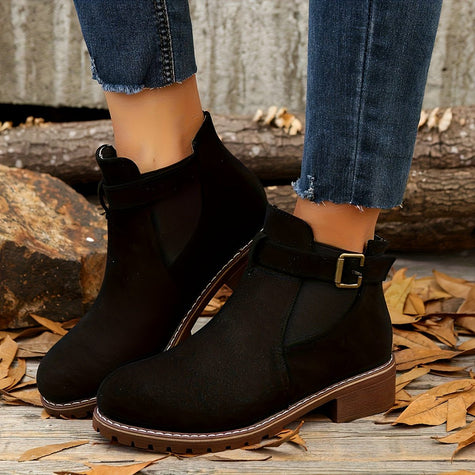 Block Heel Chelsea Boots for Women 4