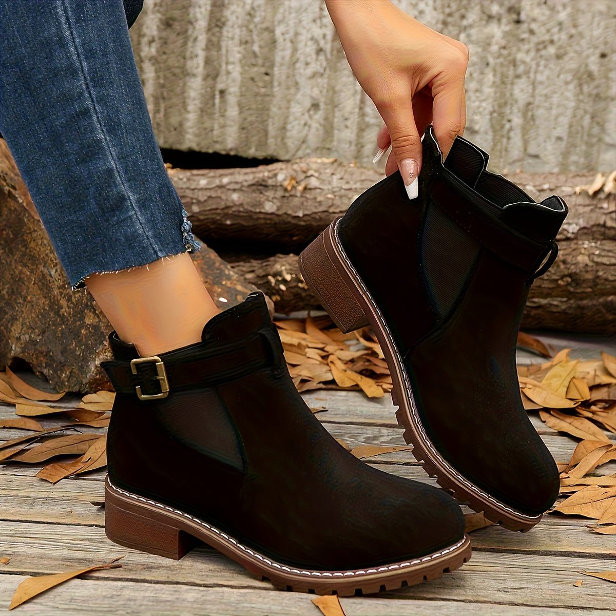 Block Heel Chelsea Boots for Women 2