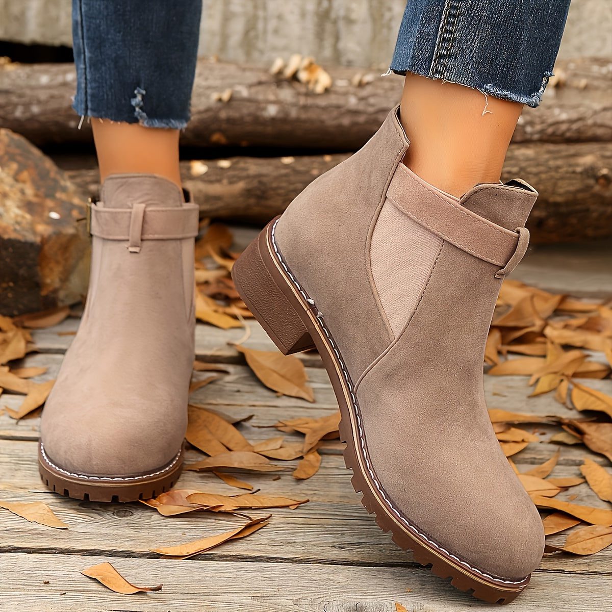 Block Heel Chelsea Boots for Women 7