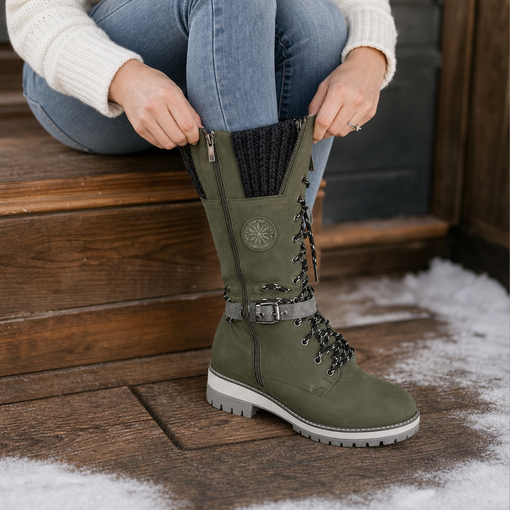 Winter snow boots womens, front view