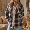 Flannel shirt jacket in Navy