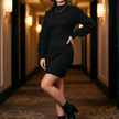 Odalys sweater dress in Black - lifestyle