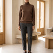 Women's Fine Knit Turtleneck Sweater, Soft Long Sleeve Pullover