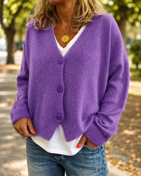 Women's Lightweight Cardigan, Open Front Thin Knit Layering Cardigan