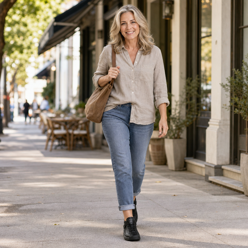 Bunion shoes for women, styled outfit