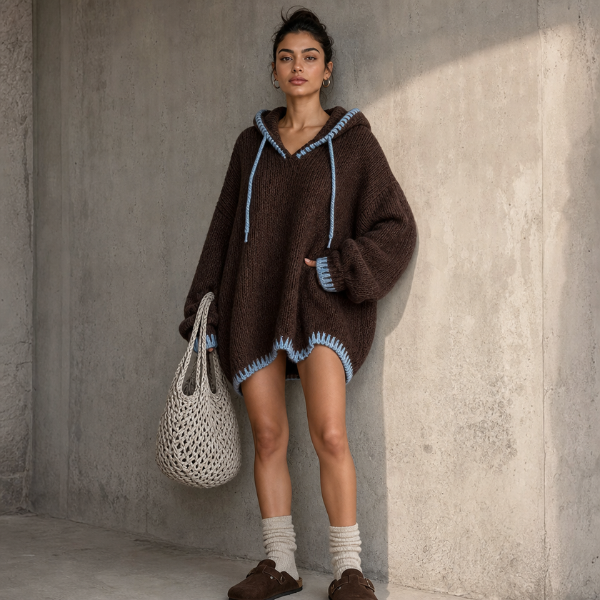 Womens sweater dress, styled outfit