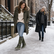Winter snow boots womens, styled outfit