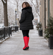 Winter boots women, back view