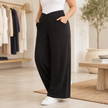 Plus Size Wide Leg Pants for Women, Pull On High Waist Trousers