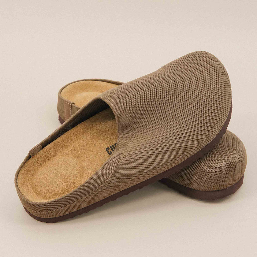 Knit Clogs for Women, Cork Footbed Clog Slippers, Wide Width