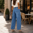 Women's Baggy Jeans, Y2K Distressed Wide Leg Denim, High Waisted