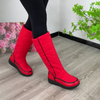 Knee boots for women in Red