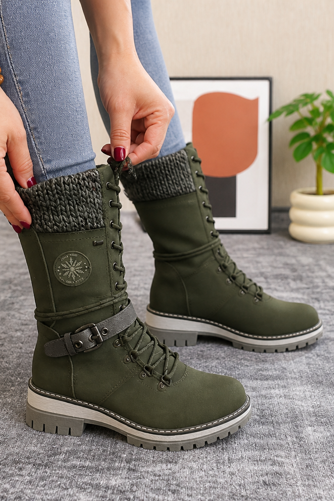 Winter snow boots womens in Green