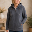 Fleece hoodie in Gray