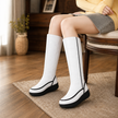 Knee boots for women in White
