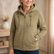 Fleece hoodie in Green