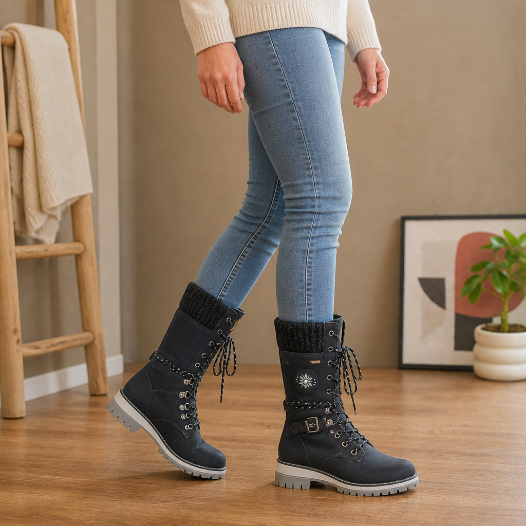 Winter snow boots womens in Black