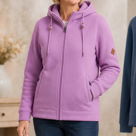 Fleece hoodie in Purple