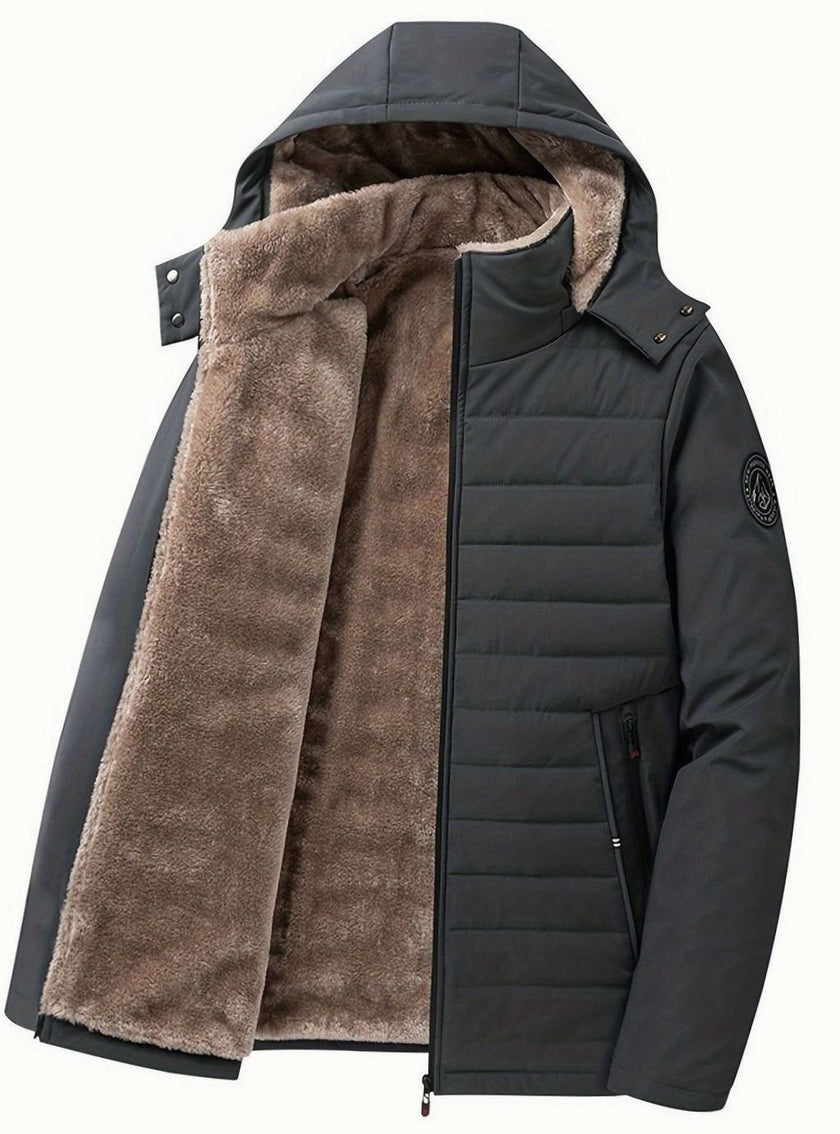 Quilted coat for women in gray