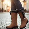 Winter snow boots for women in yellow