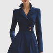 Women's Coat Dress, Tailored Button Front Work Dress, XS-2XL
